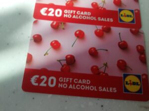 Two Lidl gift cards