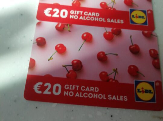 Two Lidl gift cards