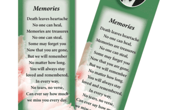 Memorials Ireland – Customised Bookmarks: Unique Remembrance